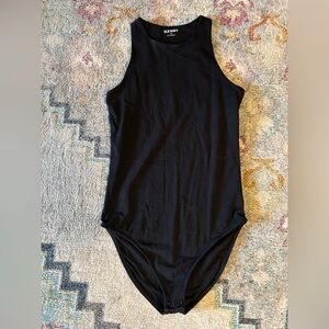 Black High Neck Sleeveless Bodysuit